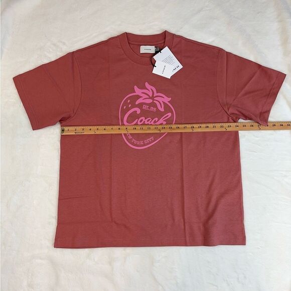 NWT Coach Strawberry Skater T Shirt In Organic Cotton size XL - Picture 7 of 11
